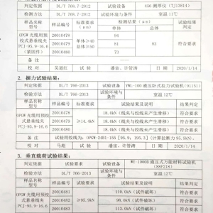 预绞式悬垂线夹检验报告