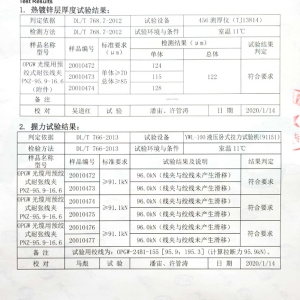 预绞式耐张线夹检验报告